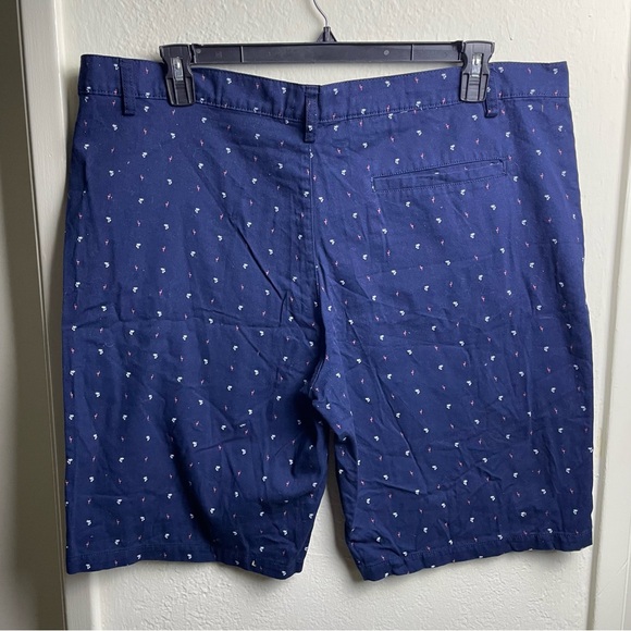 Public Record Shorts Men’s Size 40 Blue Palm Trees And Flamingos Print Bermuda - Picture 4 of 5